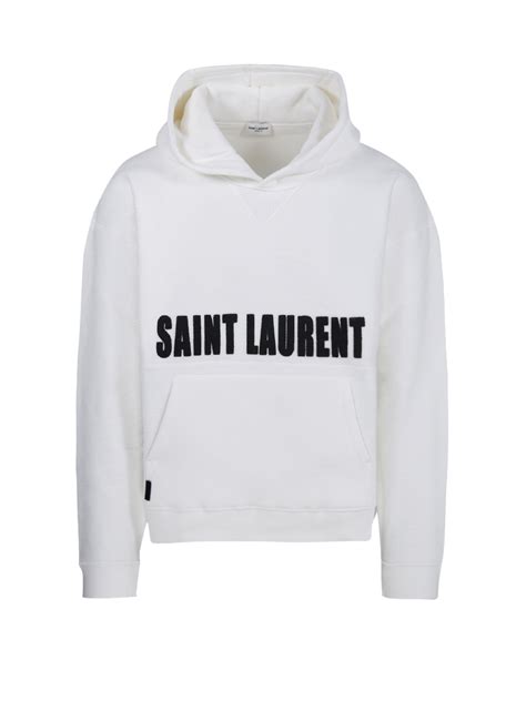 ysl white hoodie|farfetch st laurent hoodie.